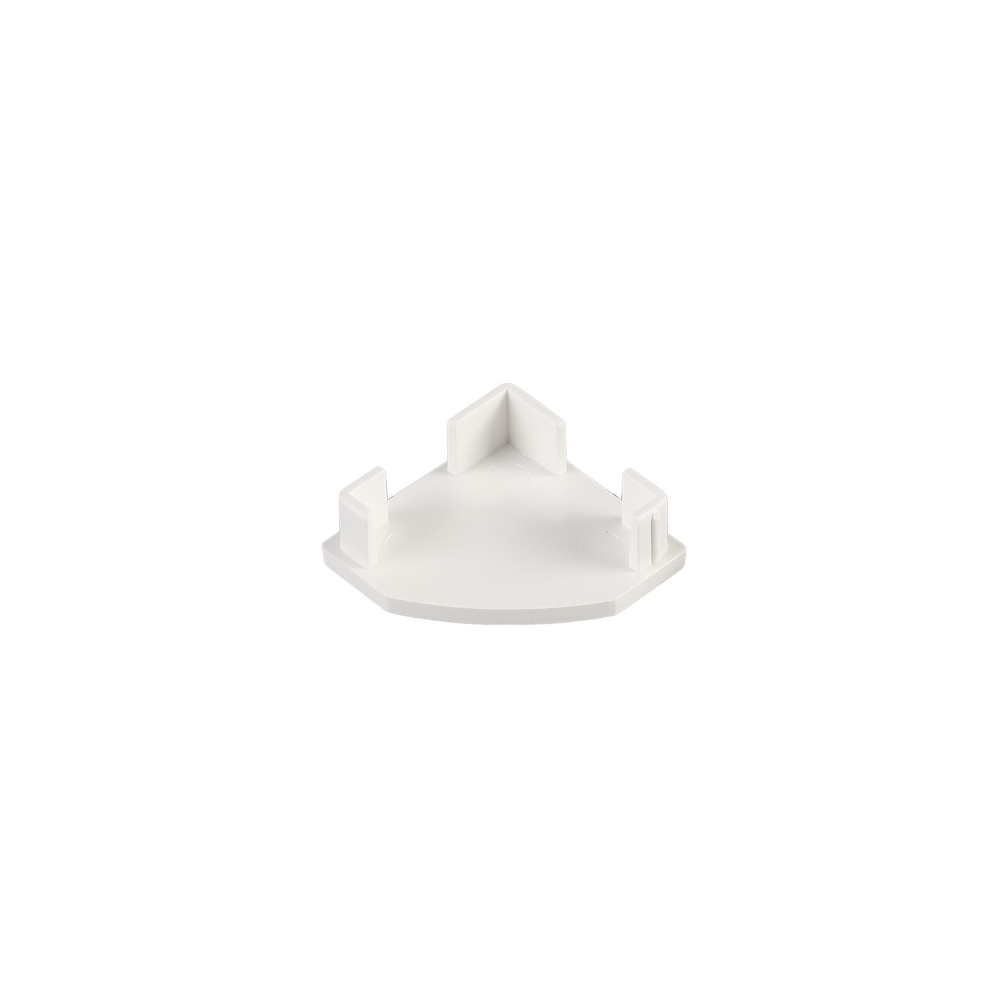 Tiras 18mm x 18mm White Corner Profile End Cap Without Hole (1pc) for M7417